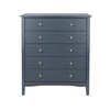 Como Blue 5 Drawer Chest Blue  (DHD) Image 2