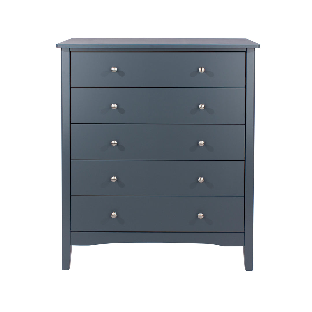Como Blue 5 Drawer Chest Blue  (DHD) Image 2