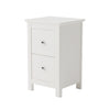 Nairn White 2 Drawer Petite Bedside Cabinet White  (Self Assembly) (DHD)