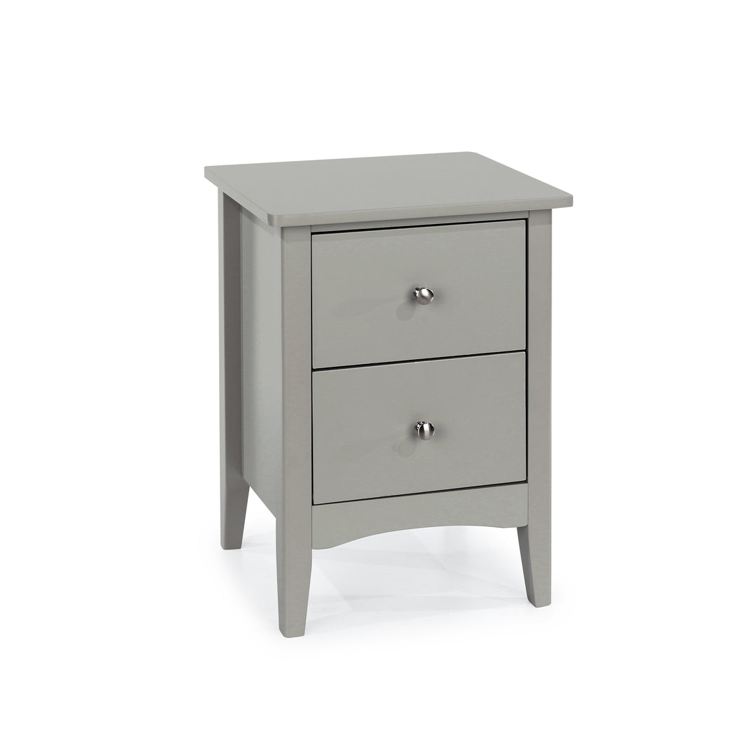 Como Grey 2 Drawer Bedside Cabinet  Grey  (DHD) Image 3