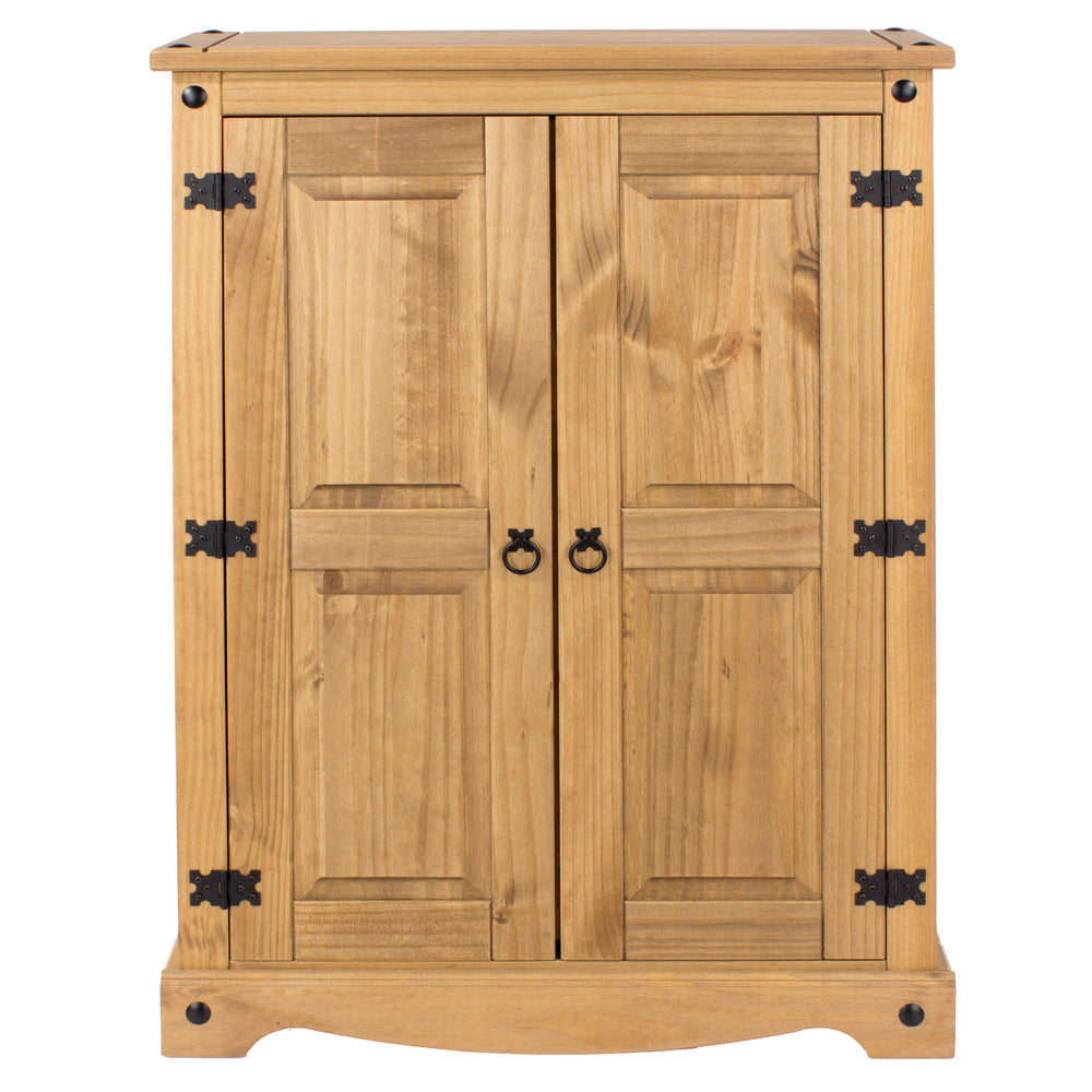 Corona 2 Door Cupboard Unit  Antique Waxed Pine  (DHD) Image 2