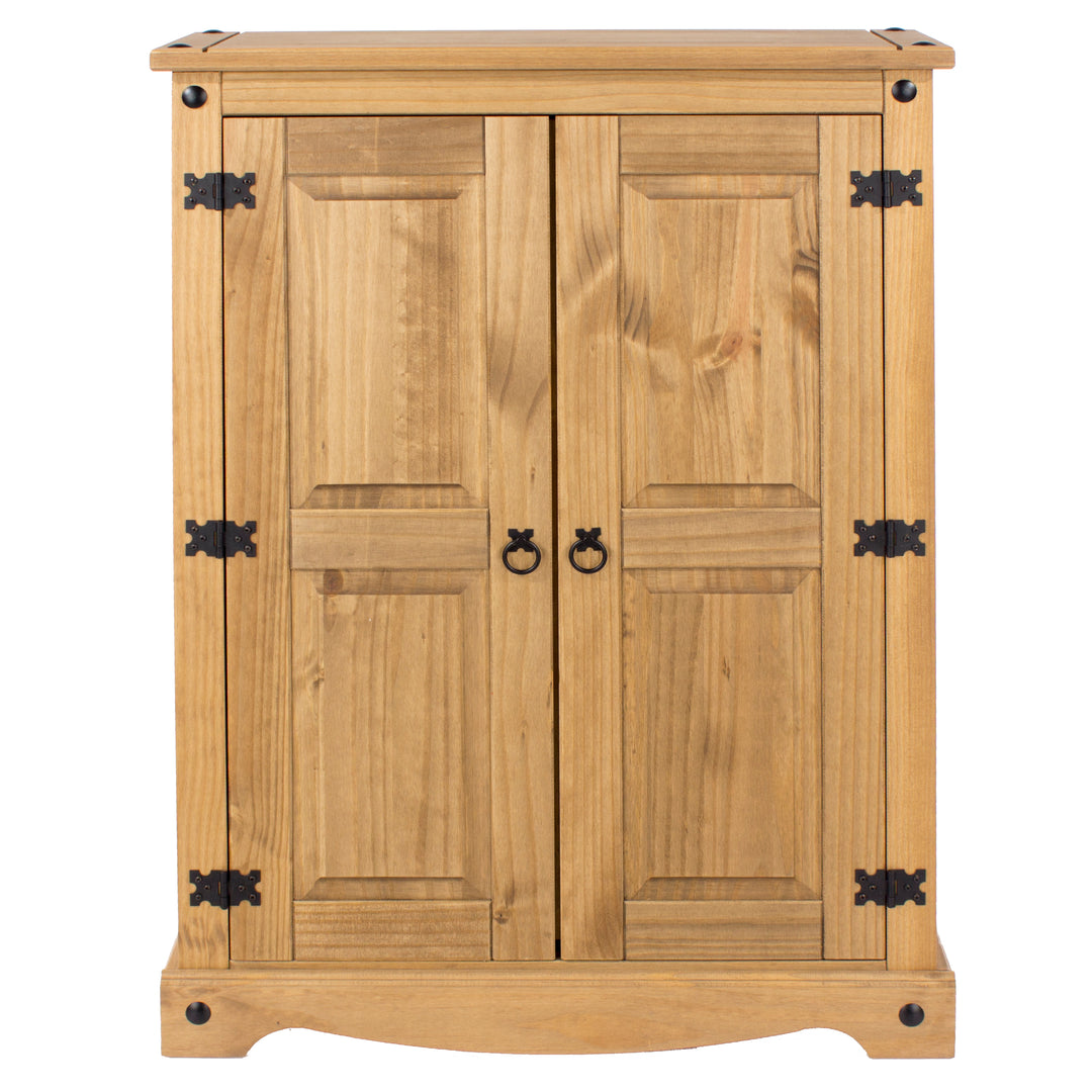 Corona 2 Door Cupboard Unit  Antique Waxed Pine  (DHD) Image 2