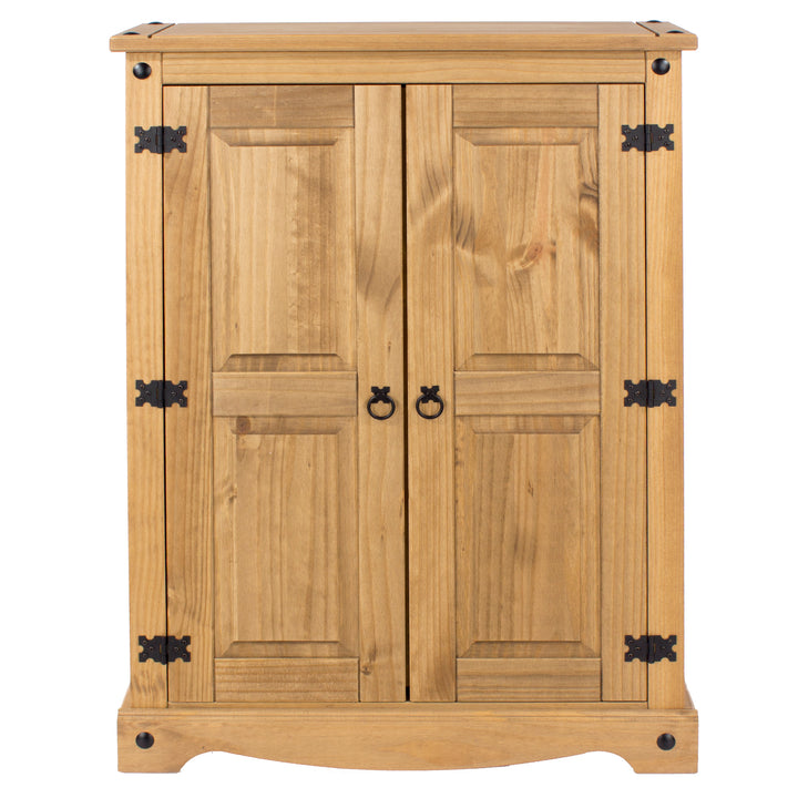 Corona 2 Door Cupboard Unit  Antique Waxed Pine  (DHD) Image 2