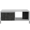 Dallas Coffee Table With Drawer White Carbon Grey Oak (DHD) Image 2