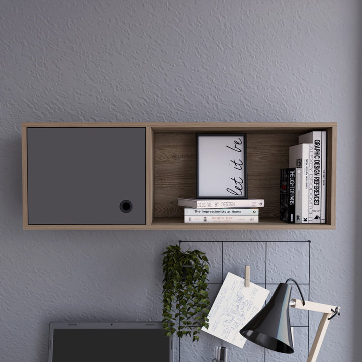 Vegas Wall Storage Unit Bleached Oak Grey (DHD) Image 4