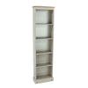 Corona Grey Tall Narrow Bookcases  Grey Wax Antique Waxed Pine (DHD) Image 3