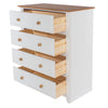Capri 4 Drawer Chest White Antique Waxed Pine (DHD) Image 4