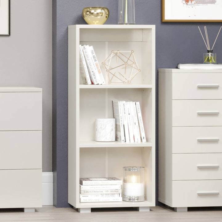 Lido Low Narrow Bookcase White  (DHD) Image 3