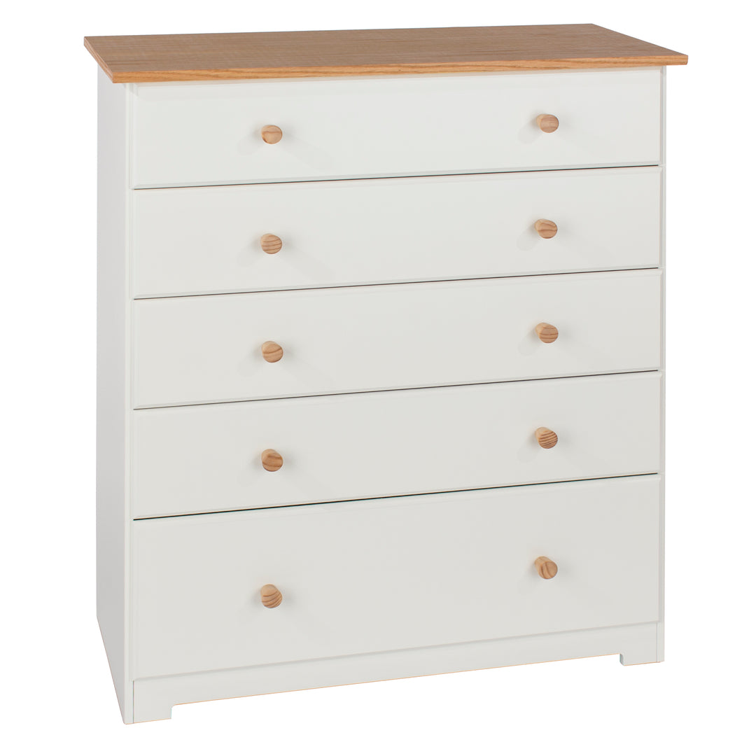 Colorado 5 Drawer Chest Soft White Oak (DHD) Image 3