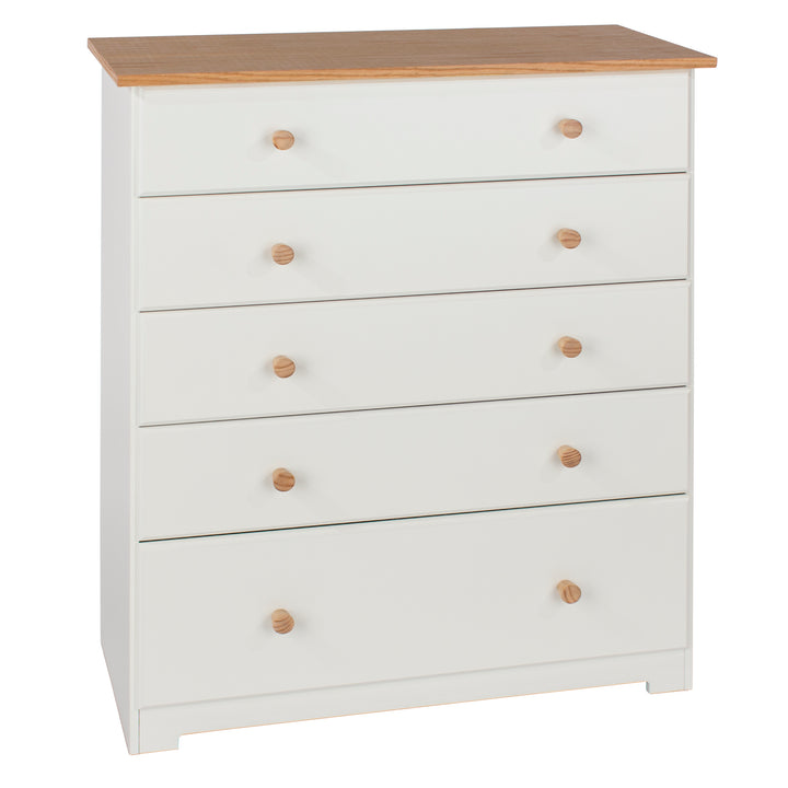 Colorado 5 Drawer Chest Soft White Oak (DHD) Image 3