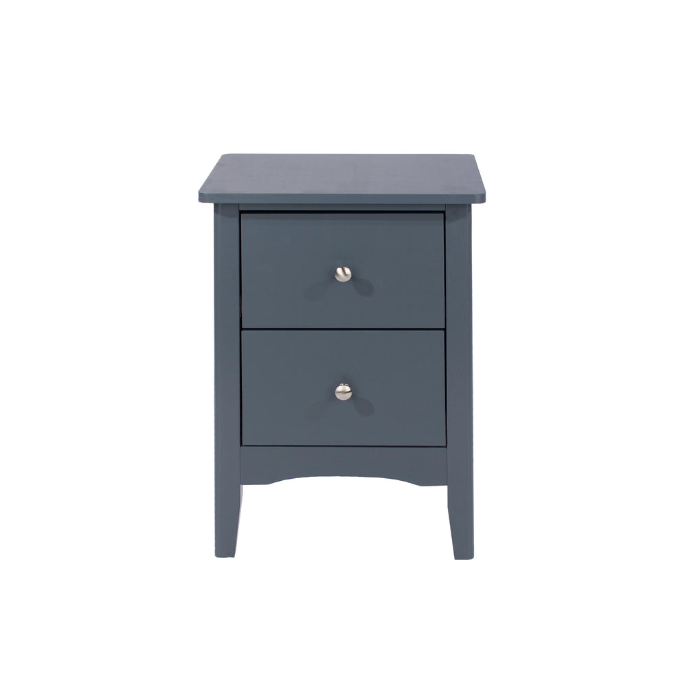 Como Blue 2 Drawer Bedside Cabinet  Blue  (DHD) Image 2