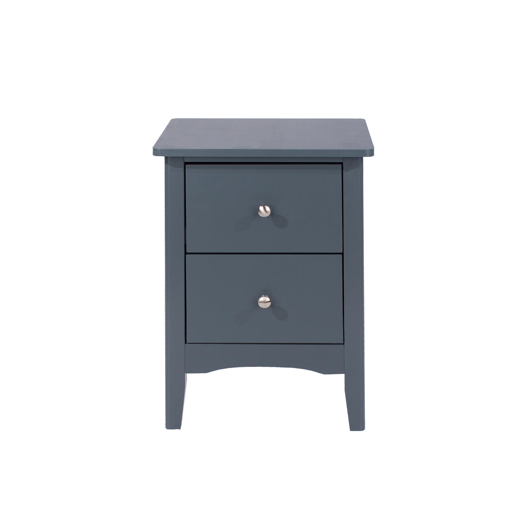 Como Blue 2 Drawer Bedside Cabinet  Blue  (DHD) Image 2