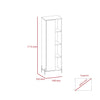 Dallas Tall Storage & Display Cabinet White Carbon Grey Oak (DHD) Image 5