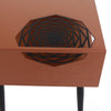 Options Galaxy Metal Bedside Table, Copper With Black Legs Copper Black (Self Assembly) (DHD)