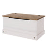 Corona White Storage Trunk White Wax Antique Waxed Pine (DHD) Image 1
