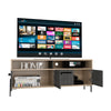 Harvard Wide Screen Tv Rack With 4 Doors Washed Oak Carbon Grey Oak (DHD) Image 3