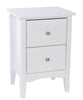 Como White 2 Drawer Bedside Cabinet  White  (DHD) Image 3