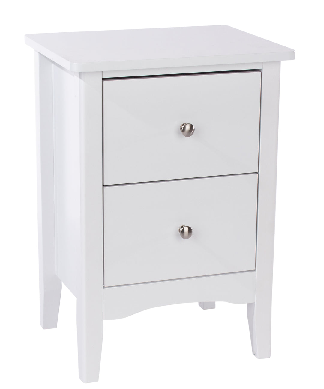 Como White 2 Drawer Bedside Cabinet  White  (DHD) Image 3