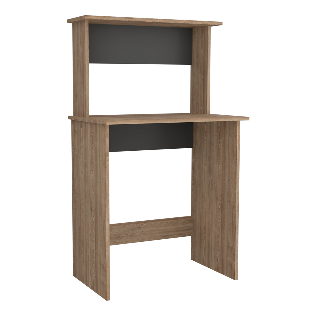 Vegas Workstation With Keyboard Shelf Bleached Oak Grey (DHD) Image 1