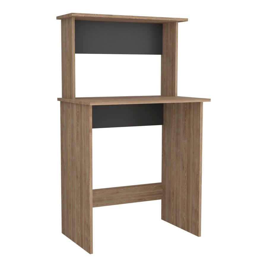 Vegas Workstation With Keyboard Shelf Bleached Oak Grey (DHD) Image 1