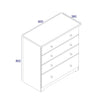 Colorado 4 Drawer Chest  Soft White Oak (DHD) Image 5