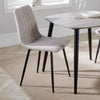Aspen Straight Stitch Natural Dining Chair, Black Tapered Legs (Pair) Natural Black (DHD) Image 5