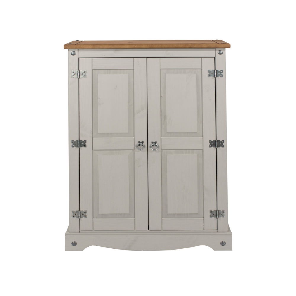 Corona Grey 2 Door Cupboard Unit  Grey Wax  (DHD) Image 2