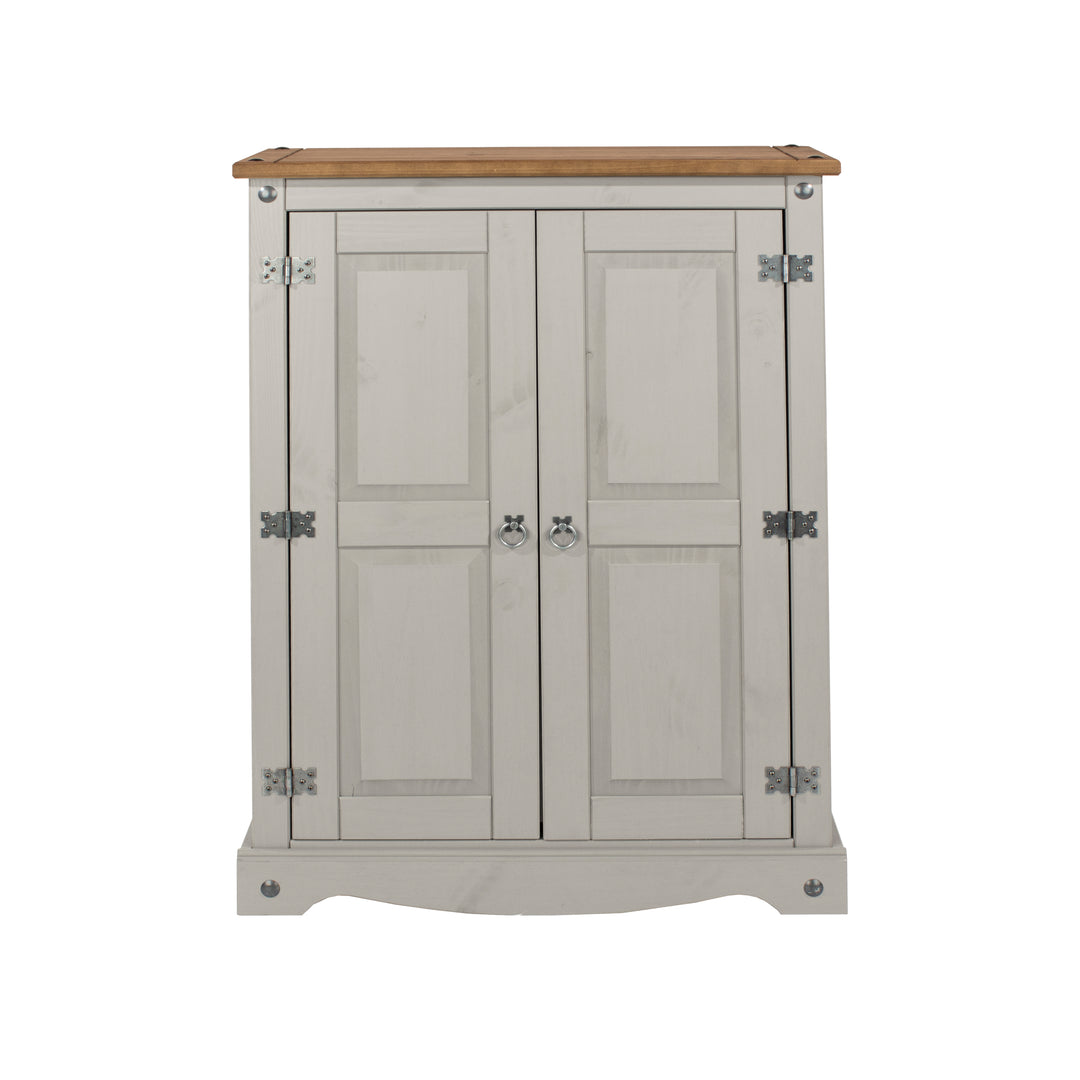 Corona Grey 2 Door Cupboard Unit  Grey Wax  (DHD) Image 2