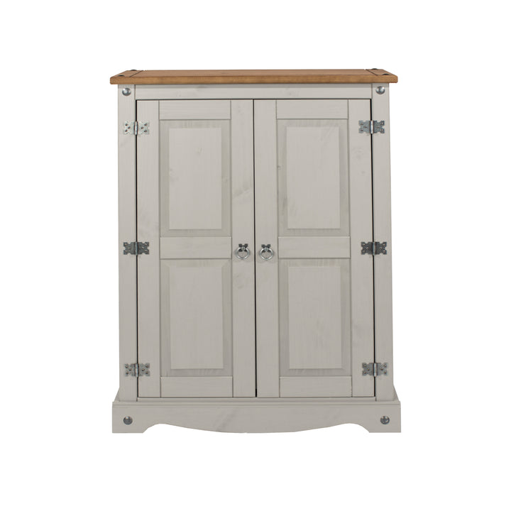 Corona Grey 2 Door Cupboard Unit  Grey Wax  (DHD) Image 2