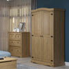 Corona 2 Door Wardrobe  Antique Waxed Pine  (DHD) Image 5