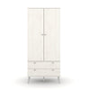 Augusta Curve 2 Door, 2 Drawer Wardrobe White Silver (DHD) Image 2