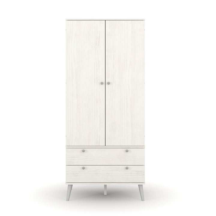 Augusta Curve 2 Door, 2 Drawer Wardrobe White Silver (DHD) Image 2