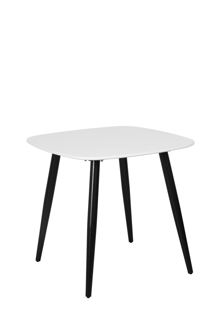 Aspen Square Dining Table, White Painted Top With Black Tapered Legs White Black (DHD) Image 1