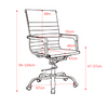 Loft Home Office Home Office Chair With Contour Back In Black Faux Leather With Chrome Base Black Chrome (DHD) Image 3
