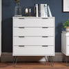 Augusta White 4 Drawer Chest Of Drawers White    (DHD) Image 5