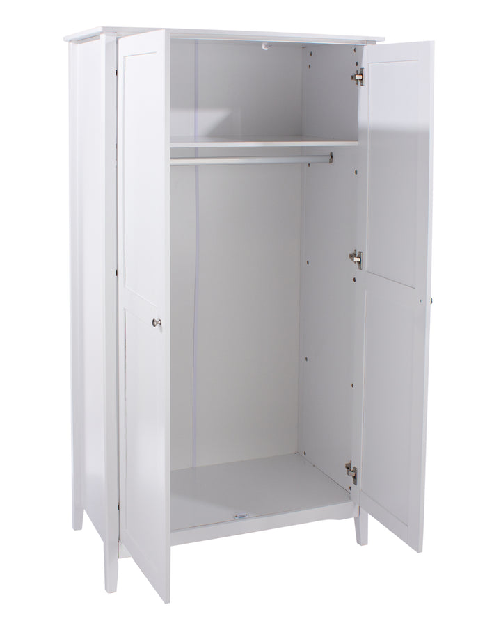 Como White 2 Door Wardrobe White  (DHD) Image 4