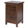 Boston 2 Drawer Petite Bedside Cabinet Dark Brown  (DHD) Image 1