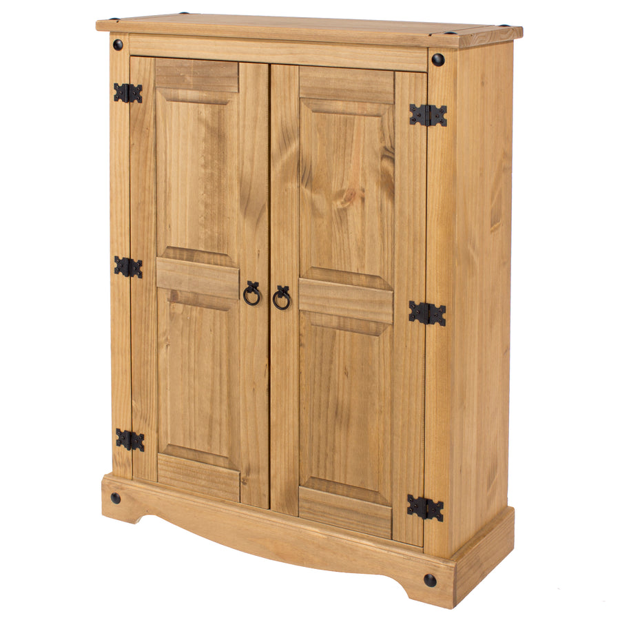 Corona 2 Door Cupboard Unit  Antique Waxed Pine  (DHD) Image 1