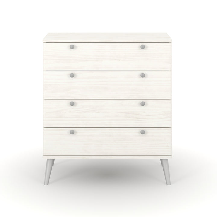 Augusta Curve 4 Drawer Chest White Silver (DHD) Image 2