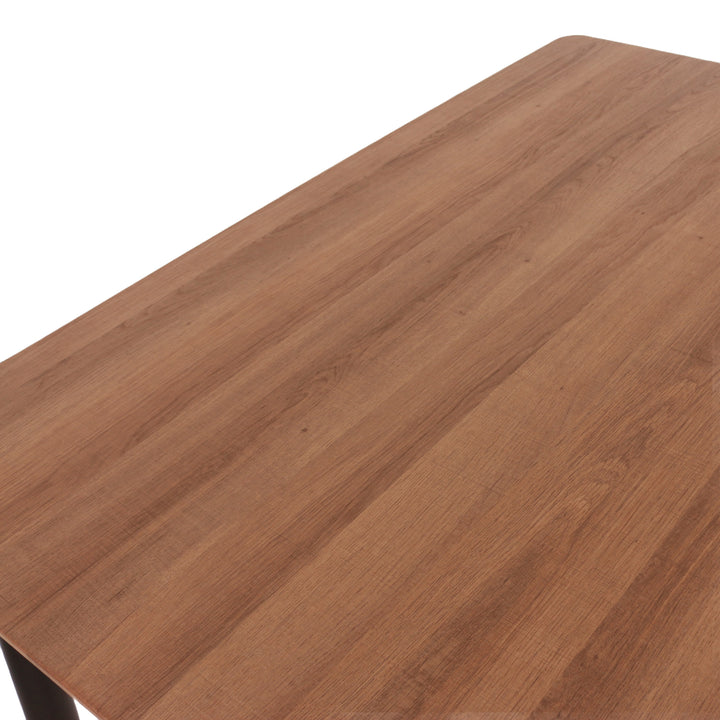 Aspen Rectangular Dining Table, Aged Oak Effect Foiled Top And 4 X Upholstered Chair Set  Aged Oak Brown (DHD) Image 4