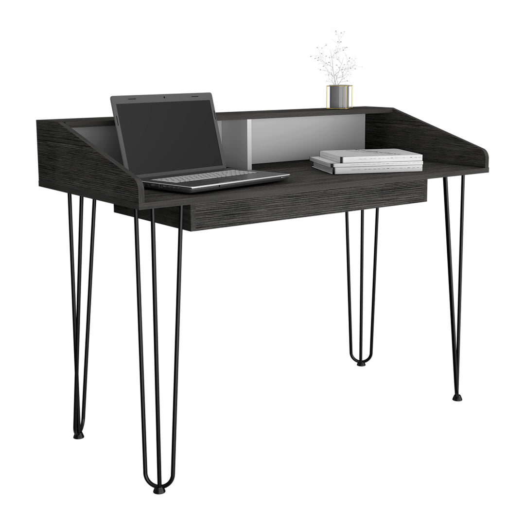 Dallas Home Office Desk  White Carbon Grey Oak (DHD) Image 3