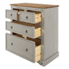 Corona Grey 2+2 Drawer Chest  Grey Wax Antique Waxed Pine (DHD) Image 4