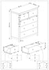 Nairn White 2+3 Drawer Chest Of Drawers White  (Self Assembly) (DHD)