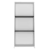 Dallas Low Bookcase With 3 Shelves White Carbon Grey Oak (DHD) Image 2