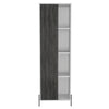 Dallas Tall Storage & Display Cabinet White Carbon Grey Oak (DHD) Image 2