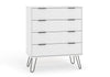 Augusta White 4 Drawer Chest Of Drawers White    (DHD) Image 3