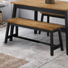 Corona Black Live Edge Large Dining Bench Black Antique Waxed Pine (DHD) Image 4