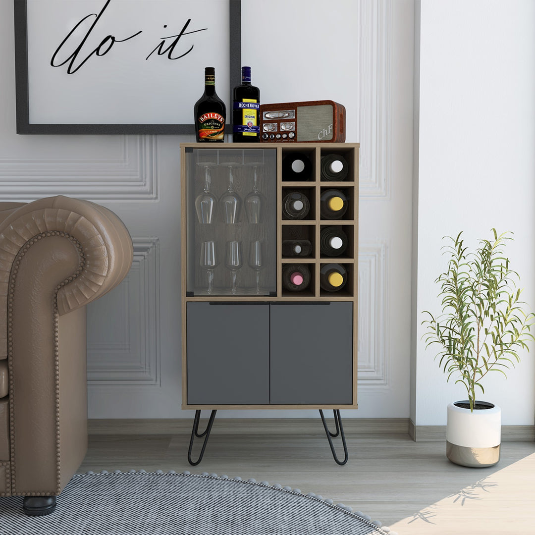 Vegas Wine Cabinet Bleached Oak Grey (DHD) Image 4