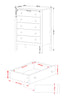Como Blue 5 Drawer Chest Blue  (DHD) Image 6
