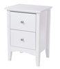 Como White 2 Petite Drawer Bedside Cabinet  White  (DHD) Image 1